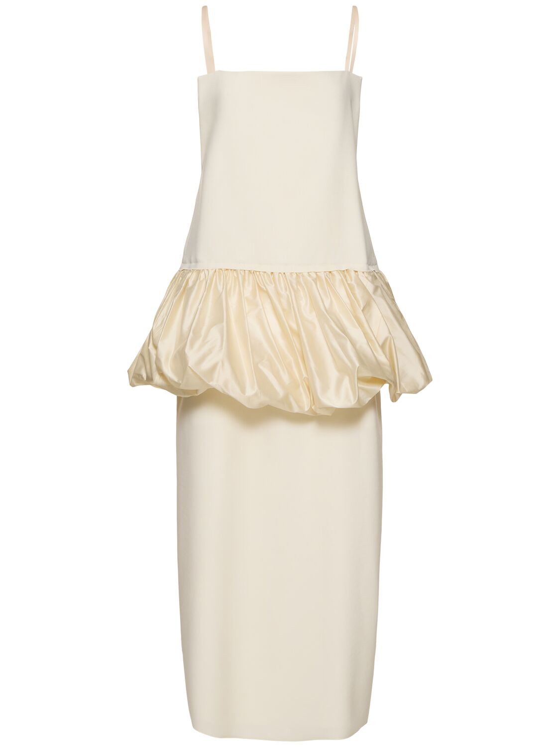 Puff Waist Wool Dress