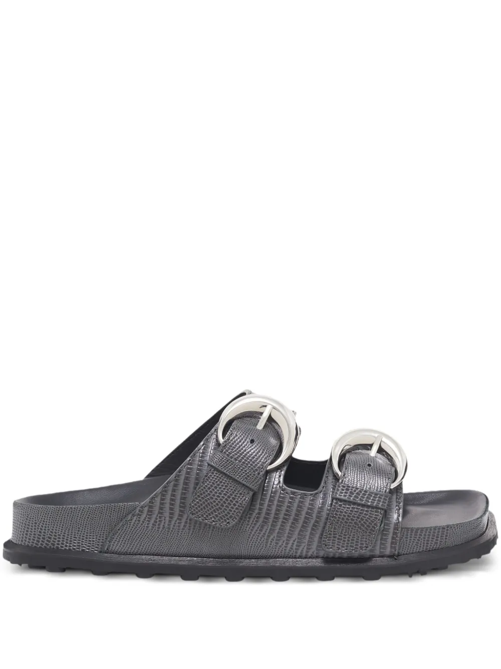 Marine Serre lizard-print sandals - Grigio