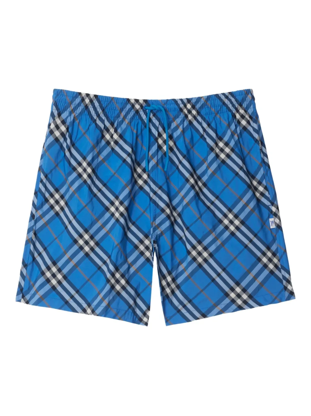 Burberry checked swim shorts - Blu