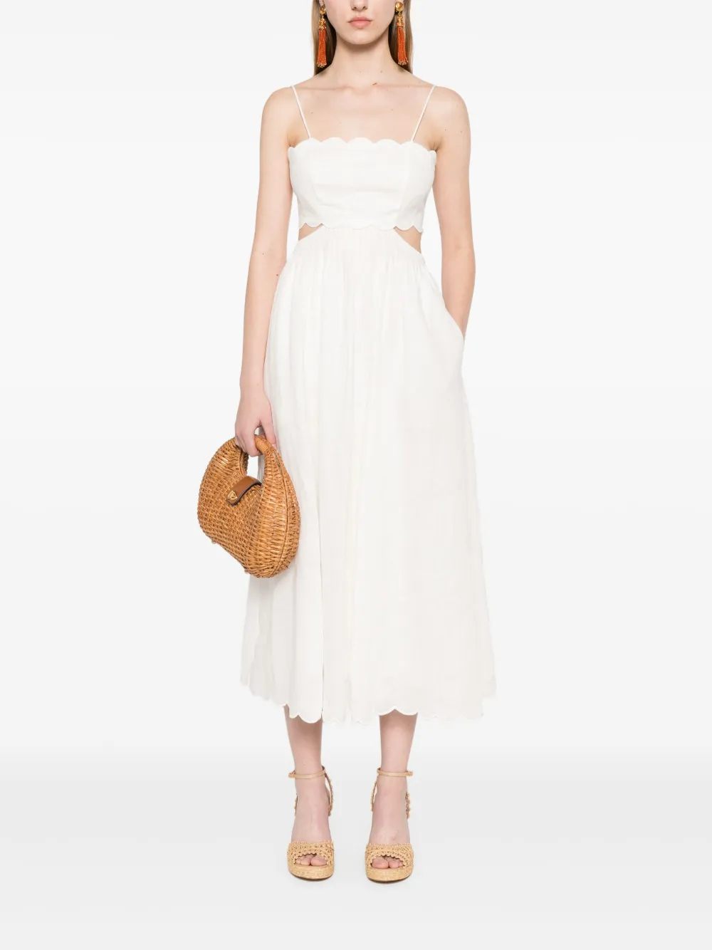 ZIMMERMANN Rhiannon midi dress - Toni neutri