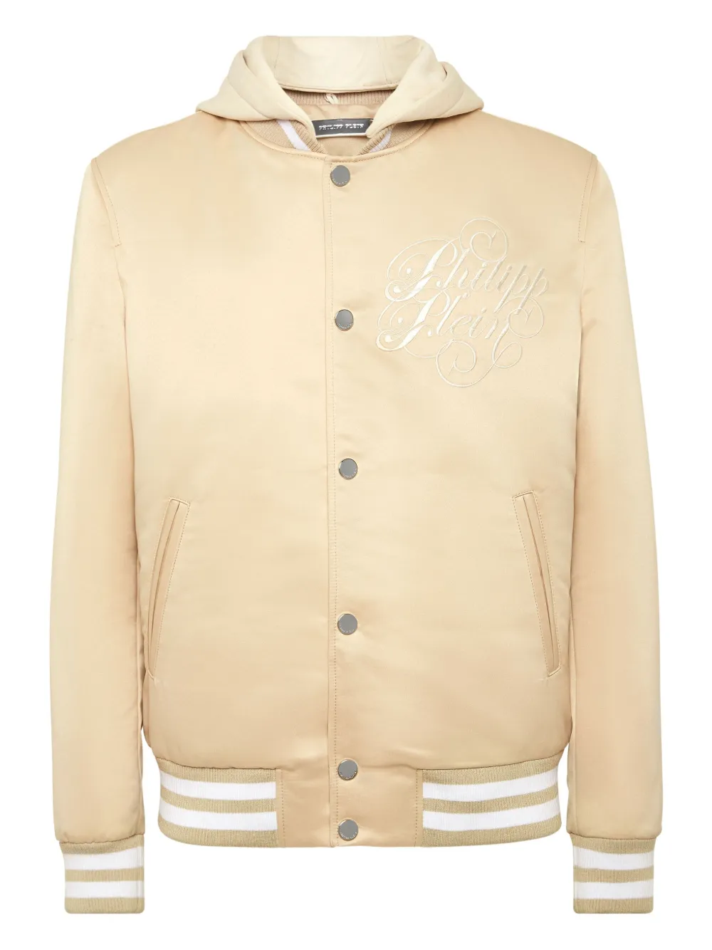 Philipp Plein logo-embroidered bomber jacket - Toni neutri