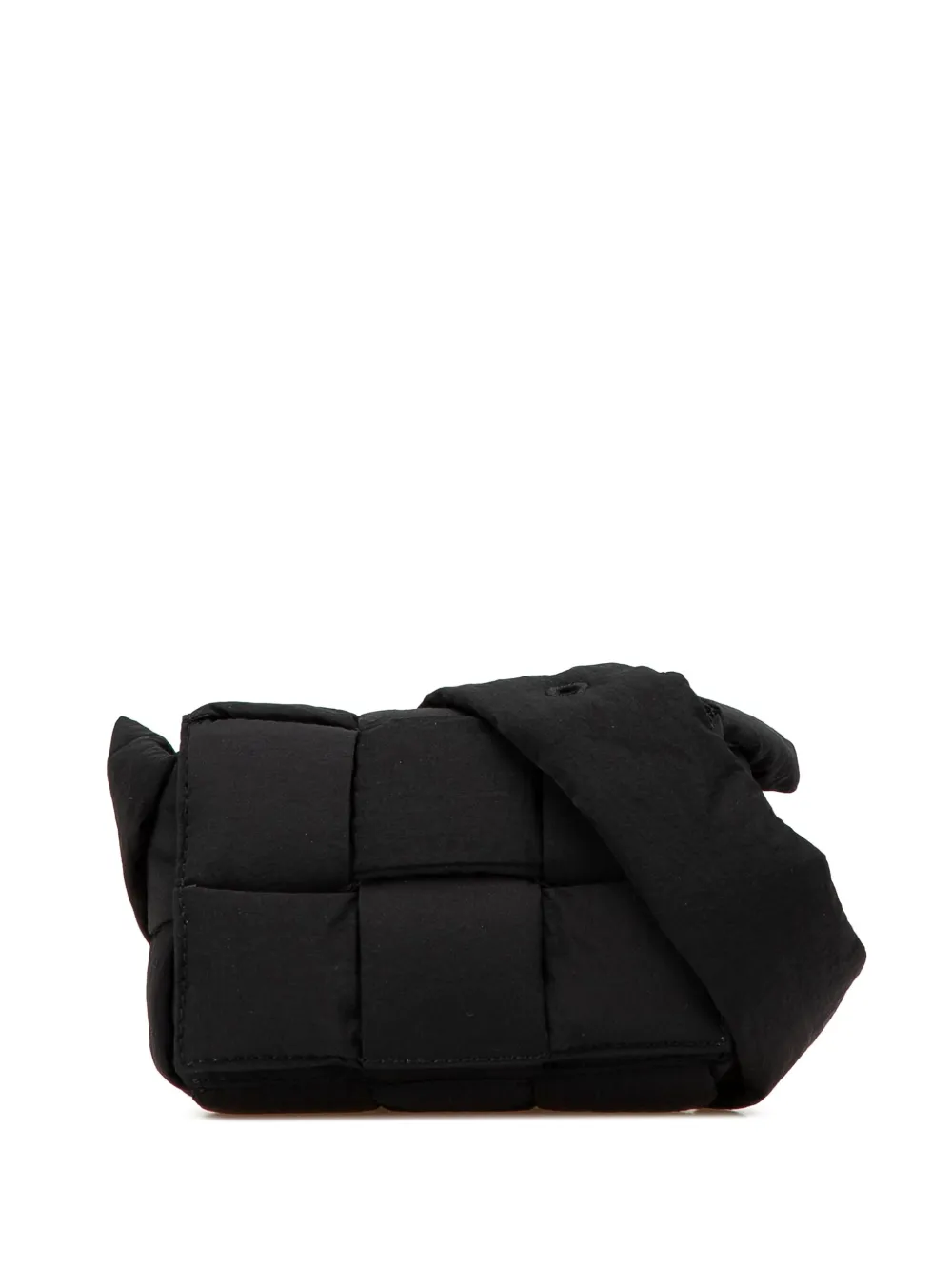 Bottega Veneta Pre-Owned 2012-2025 Candy Nylon Intrecciato Padded Tech Cassette crossbody bag - Nero