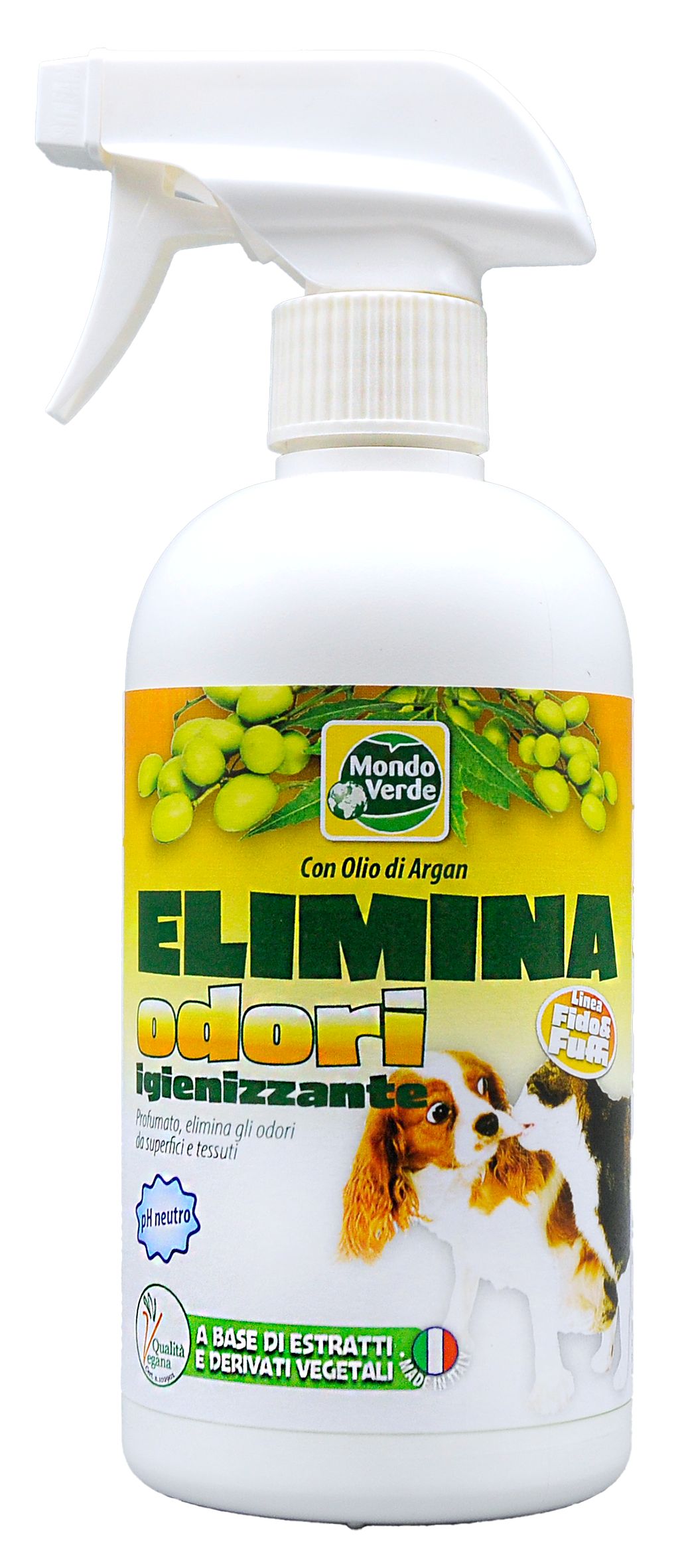 Mondo Verde - Elimina Odori Igienizzante Cani & Gatti 500 g Soluzione