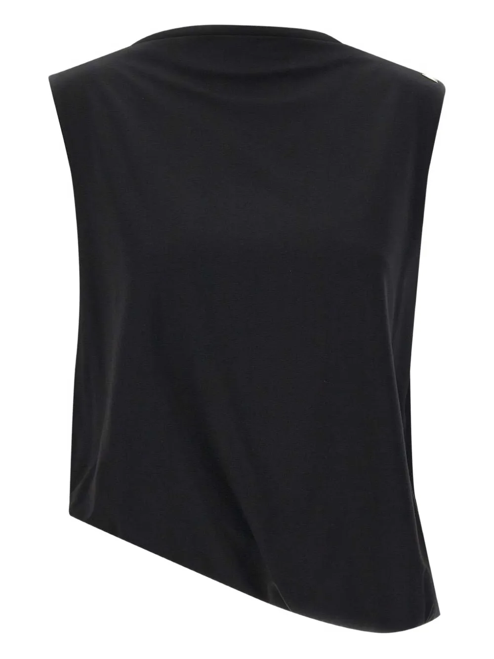 kaos asymmetric-hem top - Nero