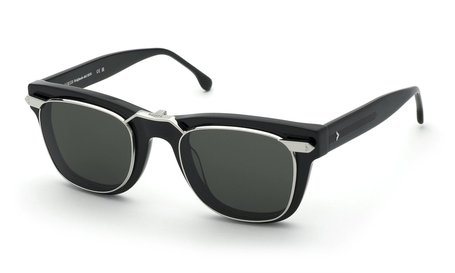 Lozza Uomo Ul4374 Elba 1  700 Montature Da Vista Acetato Nero Fumo Squadrata Normale