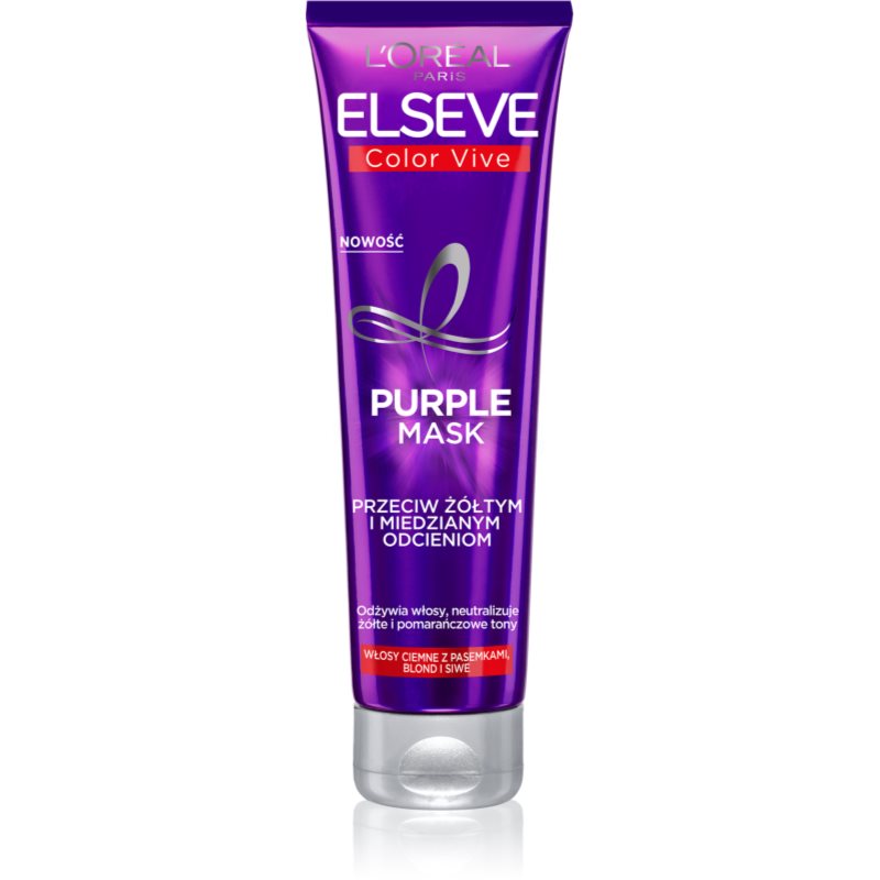 L’Oréal Paris Elvive Color-Vive Purple Maschera Nutriente Per Capelli Biondi E Con Mèches 150 Ml