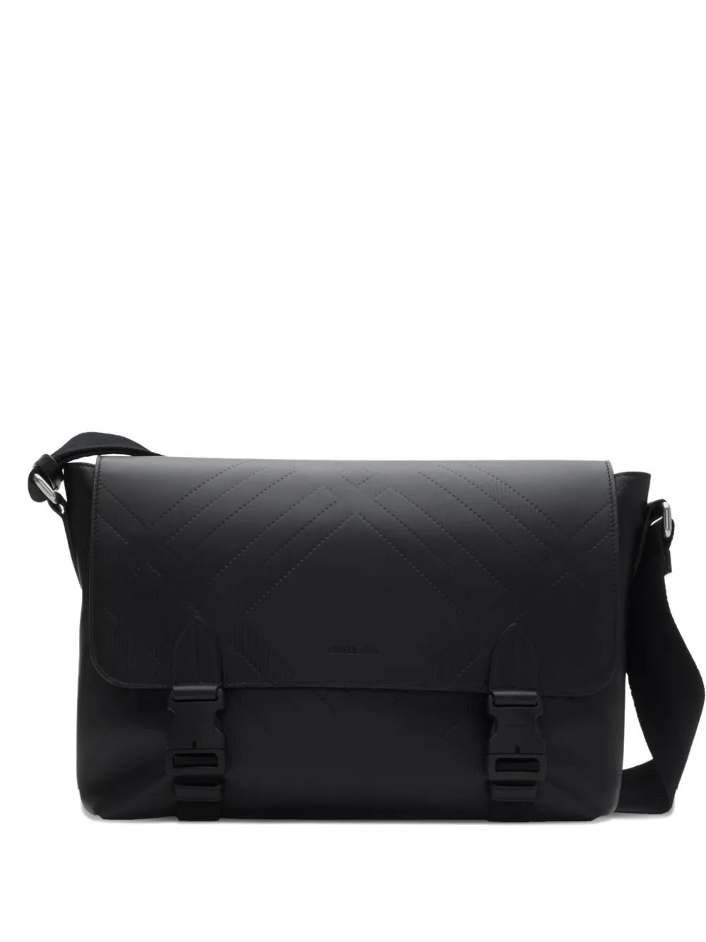 Burberry leather embossed messenger bag - Nero