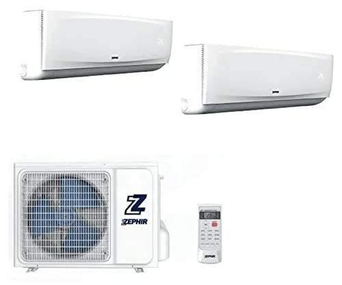 Zephir Zda9000+9000 - Climatizzatore Dual Split, 9000 + 9000 Btu, A++/A+, Pompa Calore