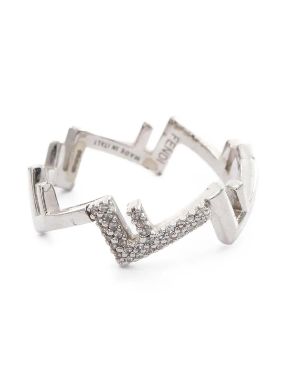 Fendi Pre-Owned Anello Five Rings anni 2010 - Argento