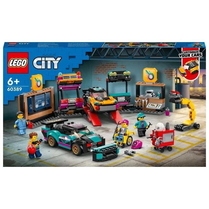 LEGO City 60389 Garage Auto Personalizzato con 2 Macchine Giocattolo P