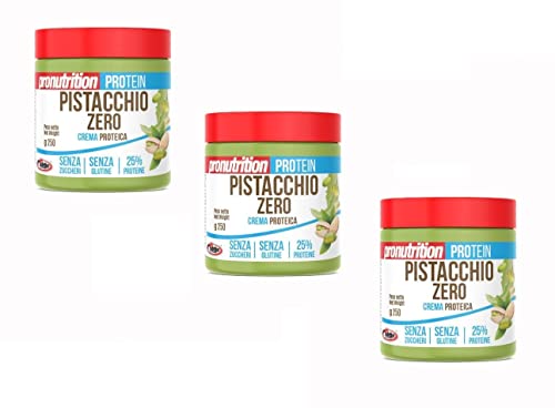 Pronutrition Crema Zero Pistacchio 250G - Crema Spalmabile Per Uno Stile Di Vita Sano Ed Equilibrato, Gusto Pistacchio (Box Da 3 Pezzi)