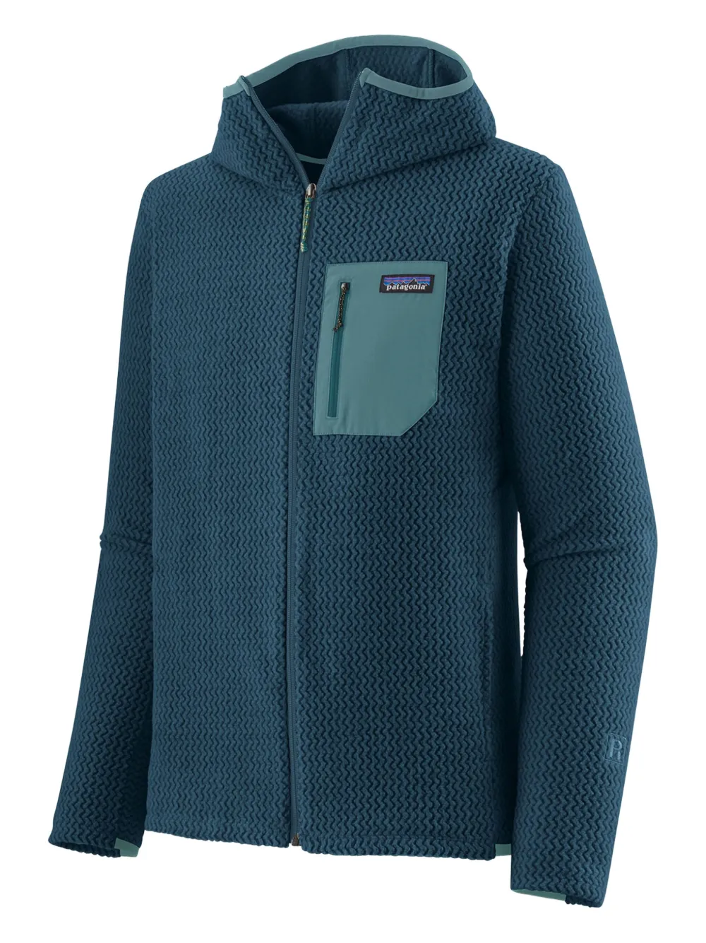 Patagonia logo-patch jacket - Blu