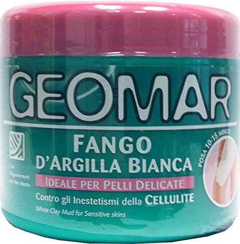 6 X Geomar Fango D'Argilla Bianca Per Pelli Delicate 650 Grammi