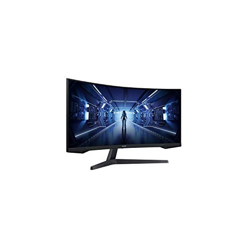 Samsung Monitor Gaming Odyssey G5 (C34G55), Curvo (1000R), 34", 3440X1440 (Ultra Wqhd), 21:9, Hdr10, Va, 165 Hz, 1 Ms, Freesync Premium, Hdmi, Display