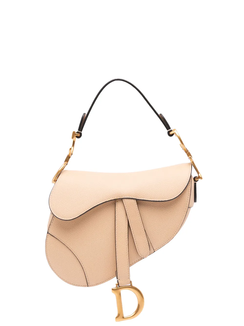 Christian Dior Pre-Owned 2019 Mini Grained Calfskin Saddle satchel - Marrone