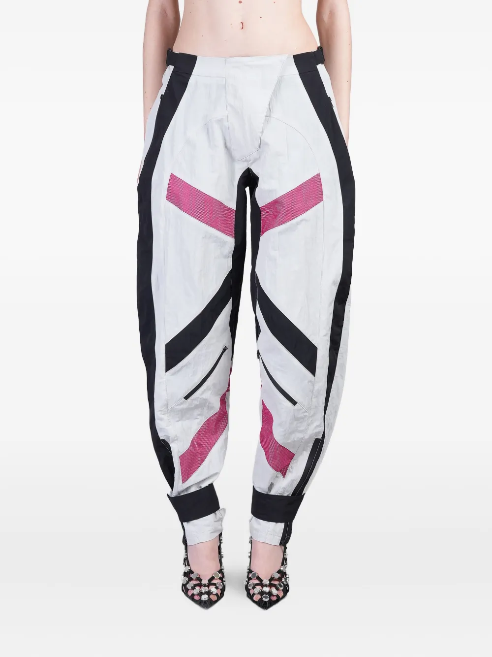 The Attico panelled trousers - Bianco