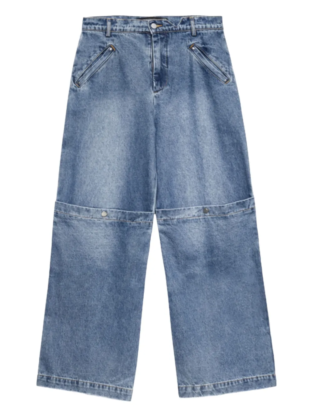 Spencer Badu panelled jeans - Blu