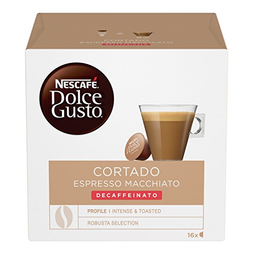 Nescafé Dolce Gusto Cortado Espresso Macchiato Decaffeinato Caffè Macchiato 16 Capsule