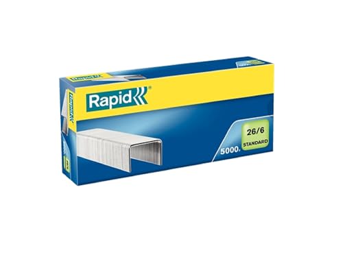 Rapid 24861800 Confezione 5000 Graffe A Filo, 26/6, Blu