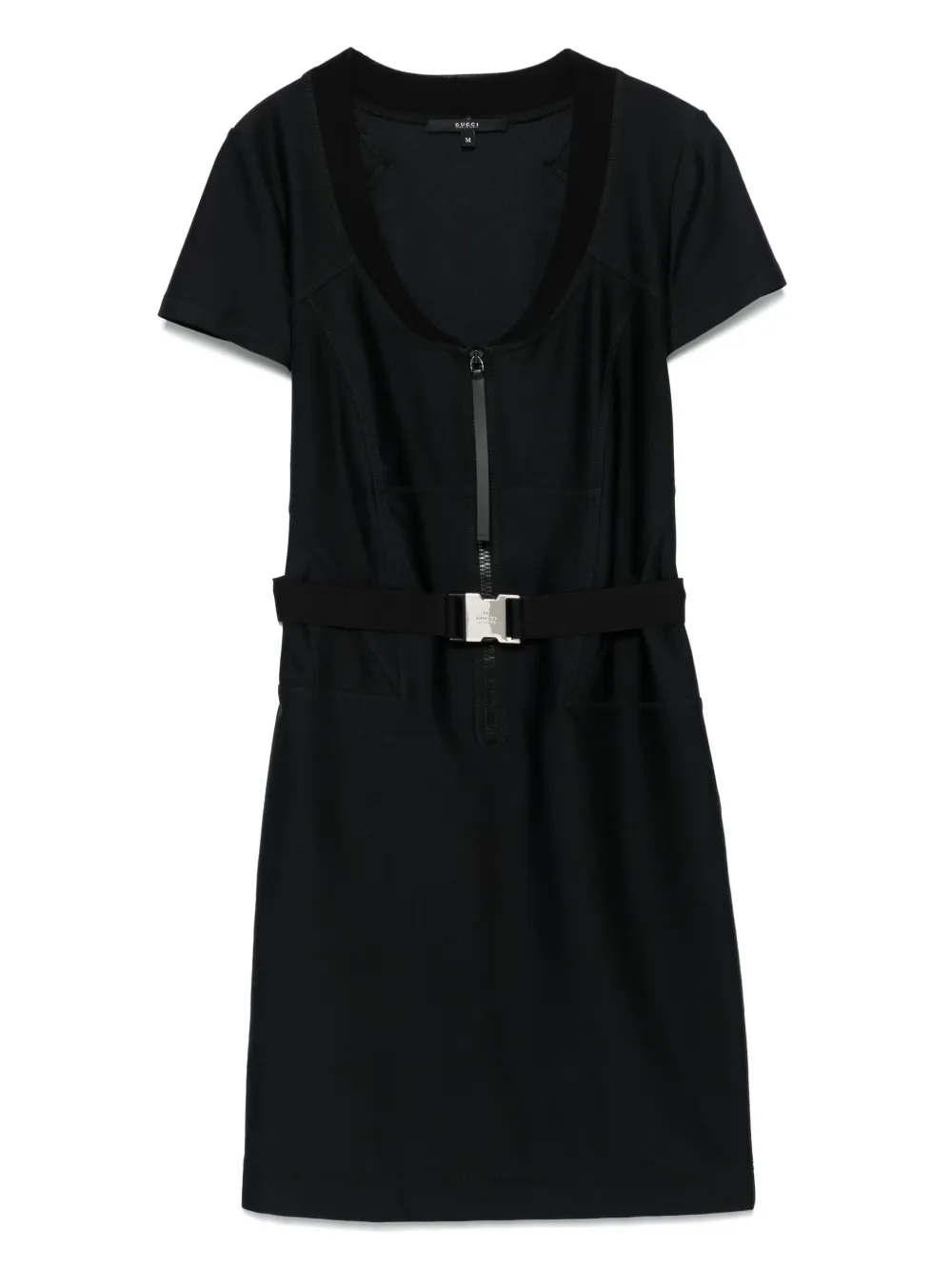 Gucci Pre-Owned Abito midi con cintura anni 2000 - Nero
