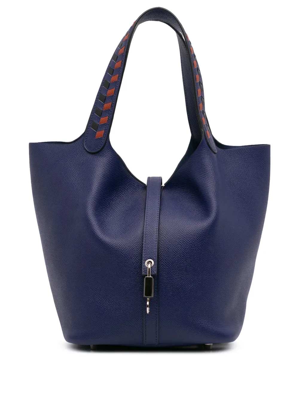 Hermès Pre-Owned 2018 Epsom Tressage Picotin Lock 22 handbag - Blu