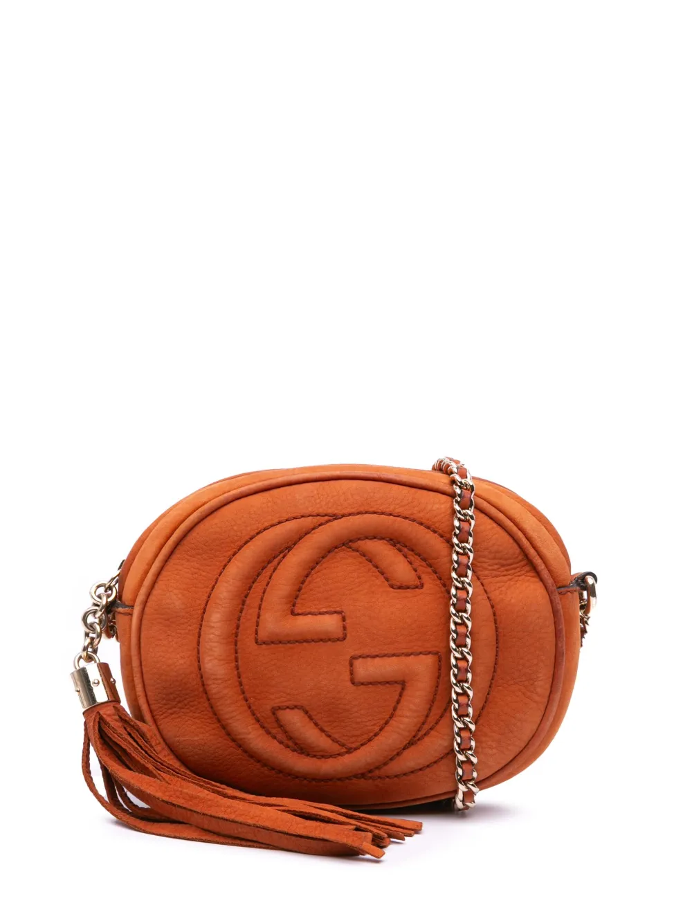Gucci Pre-Owned 2016-2024 Mini Nubuck Soho Chain crossbody bag - Arancione
