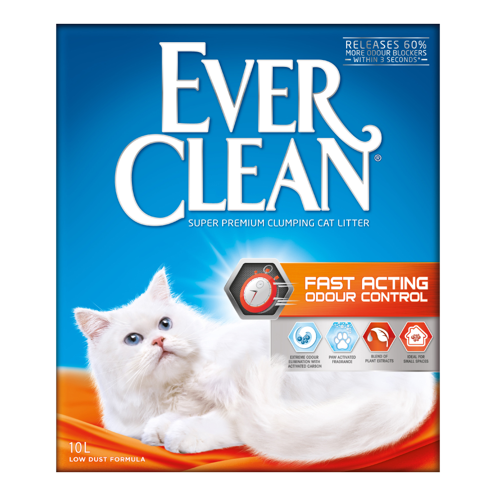 2x zooPunti! 10 L Lettiera a copertura totale Ever Clean® - controllo rapido degli odori