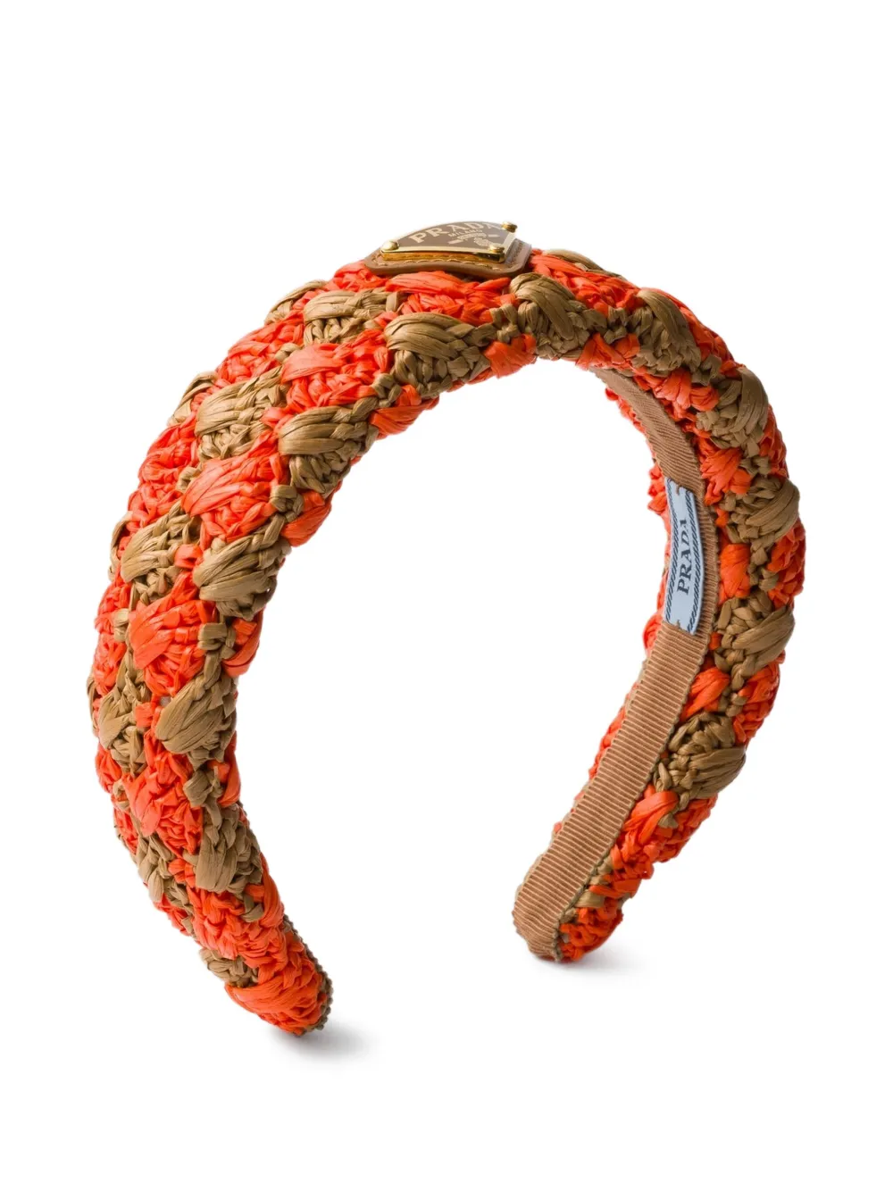 Prada crochet-knit headband - Arancione