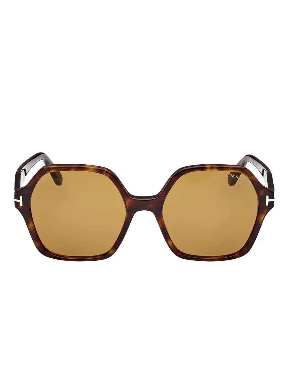 TOM FORD geometric-frame sunglasses - Marrone
