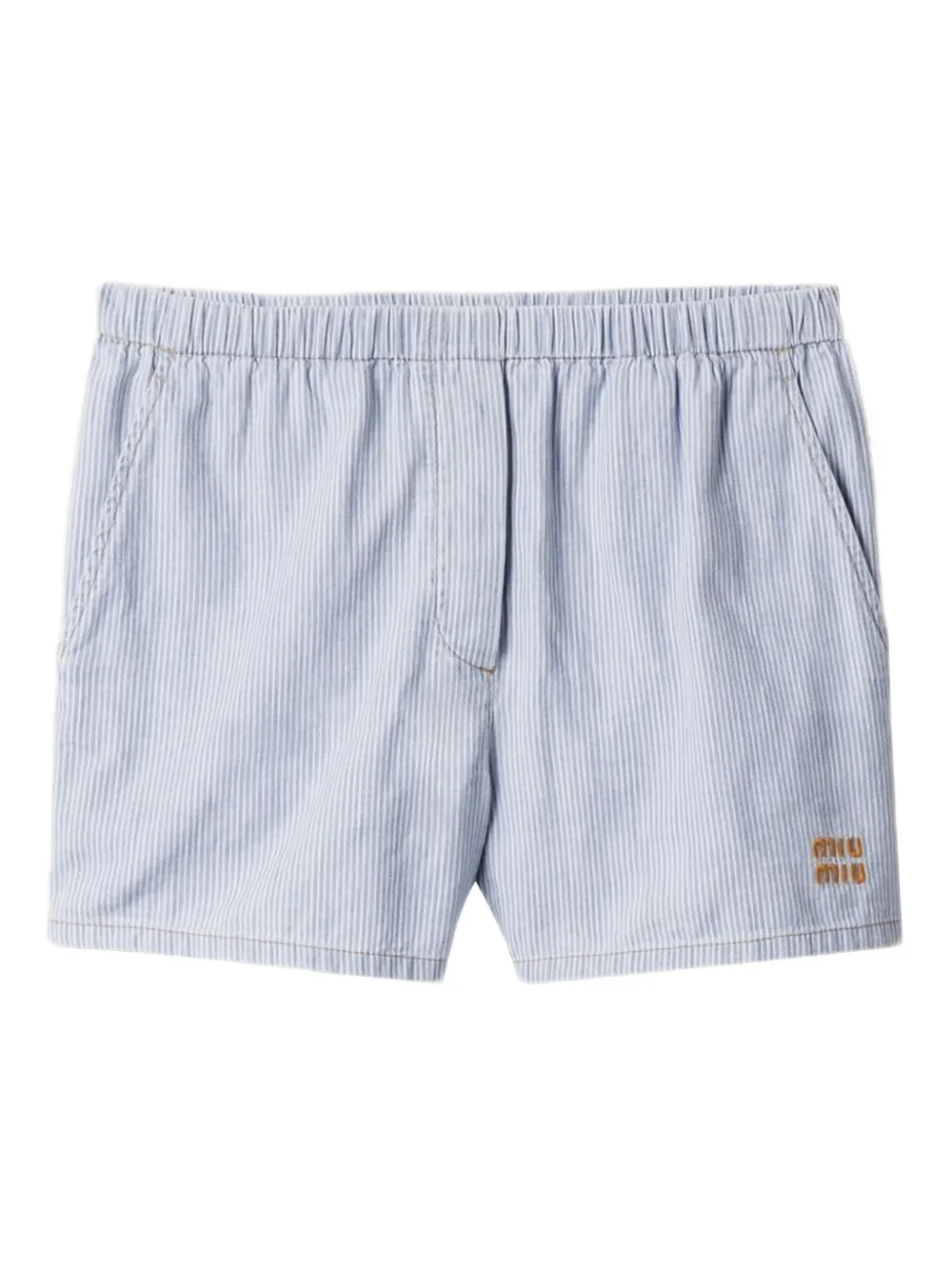 Miu Miu Shorts a righe - Blu