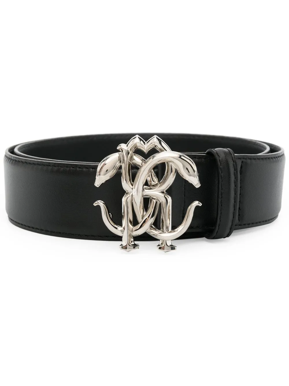 Roberto Cavalli Mirror Snake leather belt - Nero