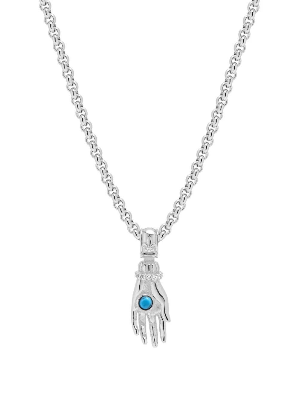 Nialaya Jewelry hand-pendant necklace - Argento