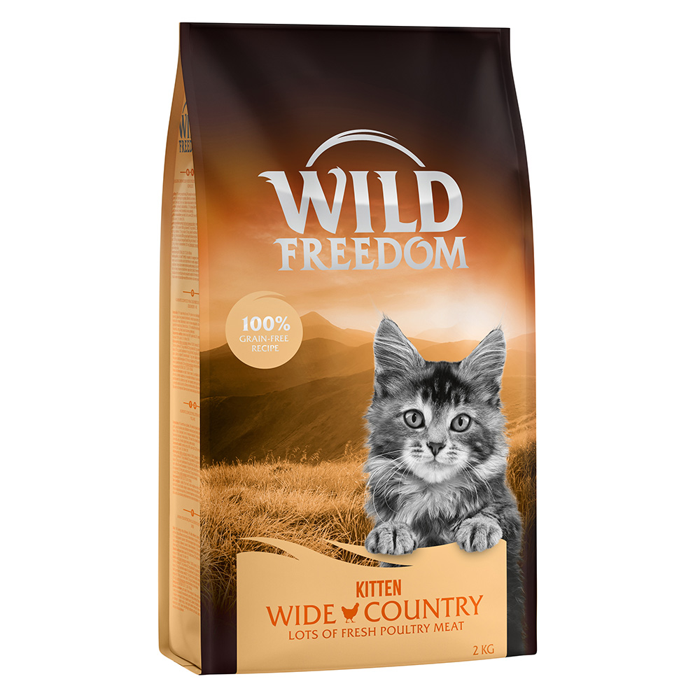 Prezzo prova! Cibo umido e secco per gattini Wild Freedom - Kitten "Wide Country" Pollame 2 kg