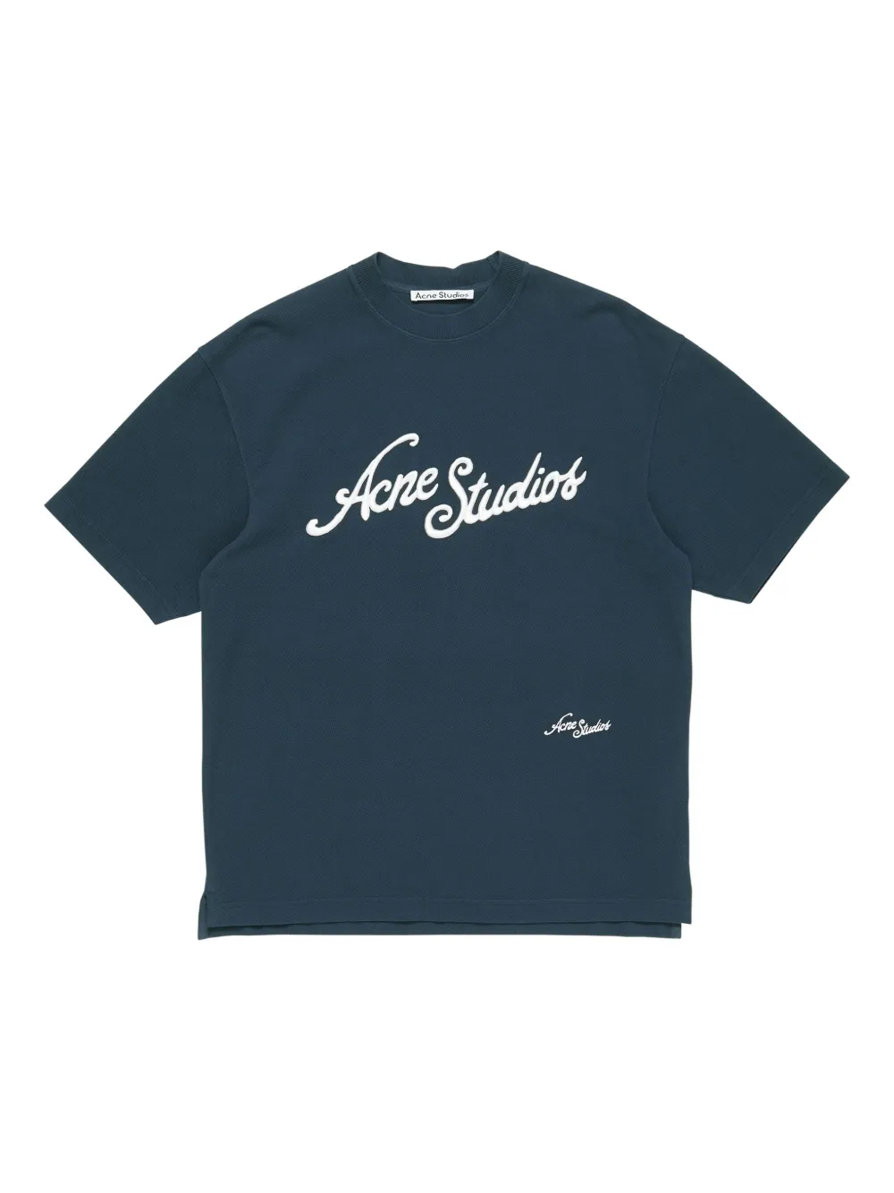Acne Studios logo-embroidered T-shirt - Blu