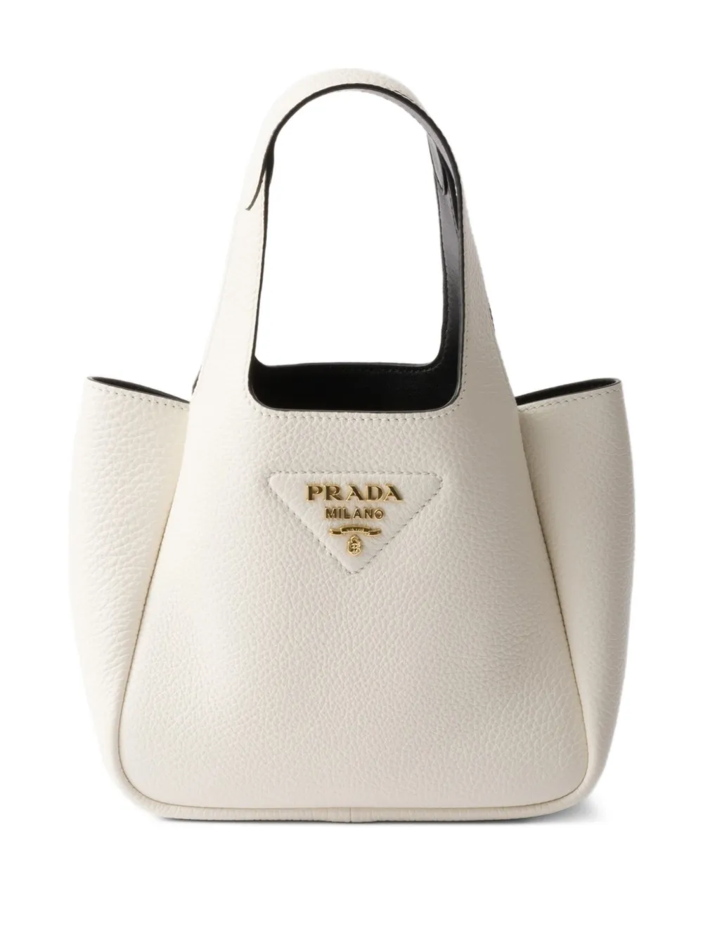 Prada mini leather tote bag - Bianco