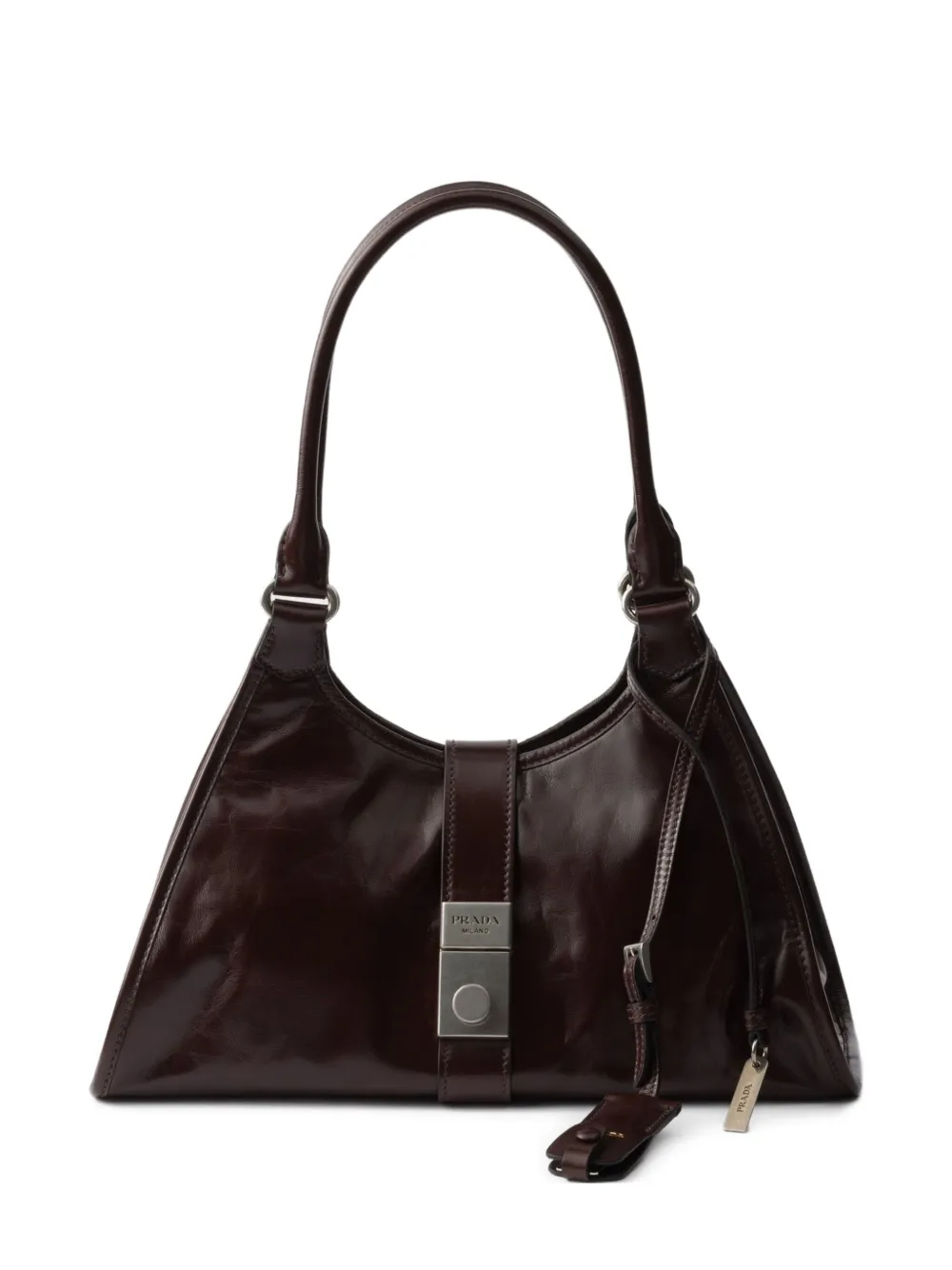 Prada medium leather shoulder bag - Marrone
