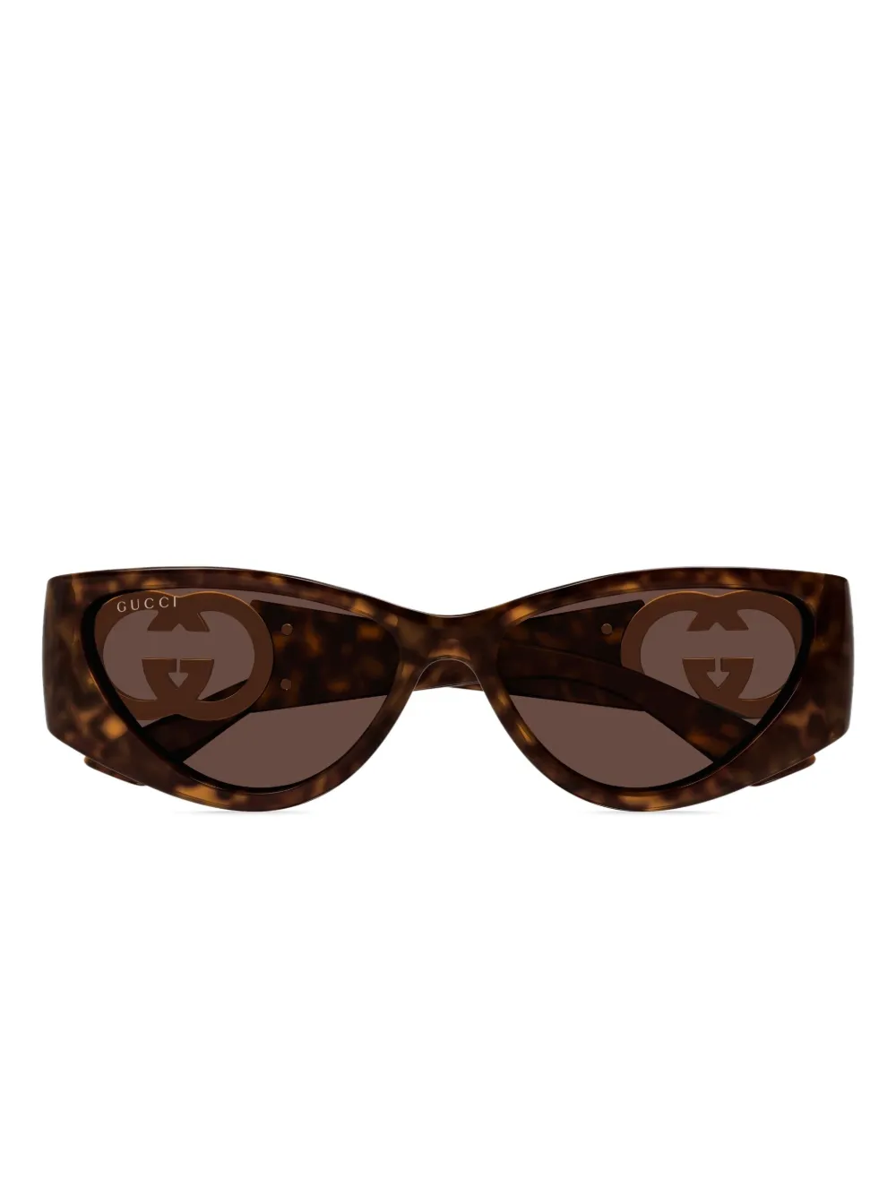 Gucci Eyewear cat-eye frame sunglasses - Marrone