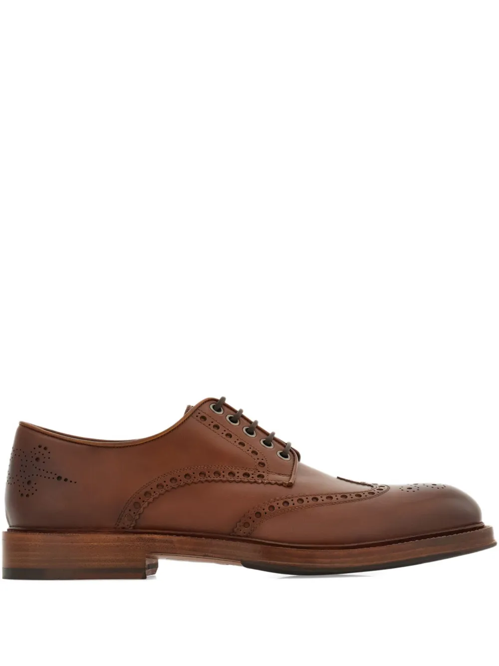 Ferragamo Tramezza-wingtip derby shoes - Marrone