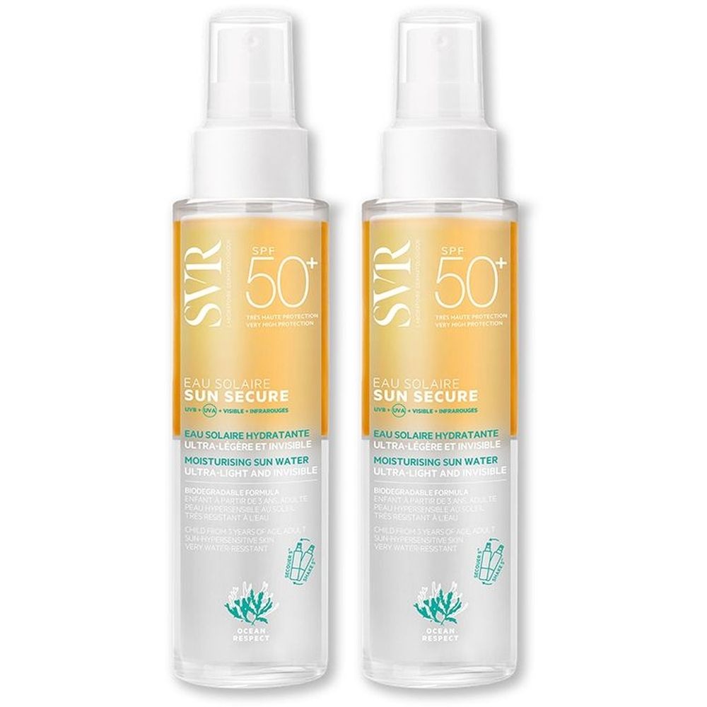 SVR SUN SECURE Eau Solaire SPF50+ Set da 2 2x100 ml Spray