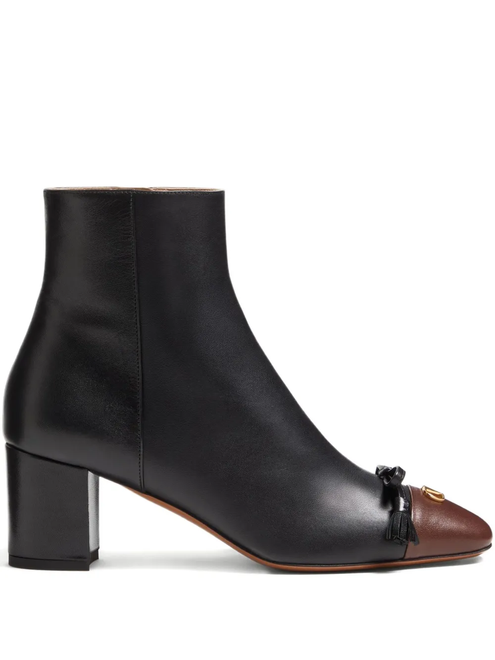 Valentino Garavani VALET DU ROI KIDSKIN LEATHER ANKLE BOOT 60MM - Nero