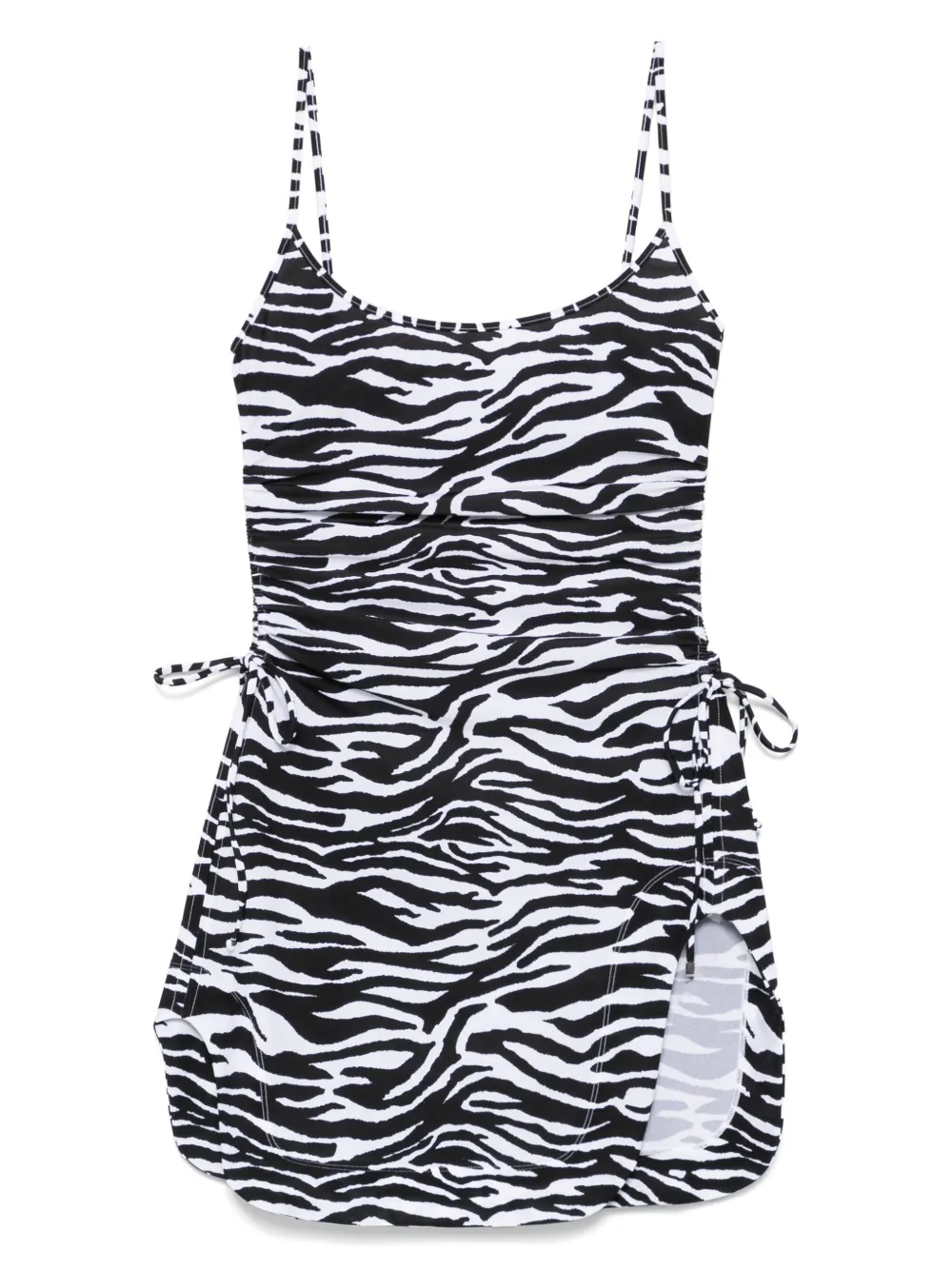 The Attico zebra-print mini dress - Bianco