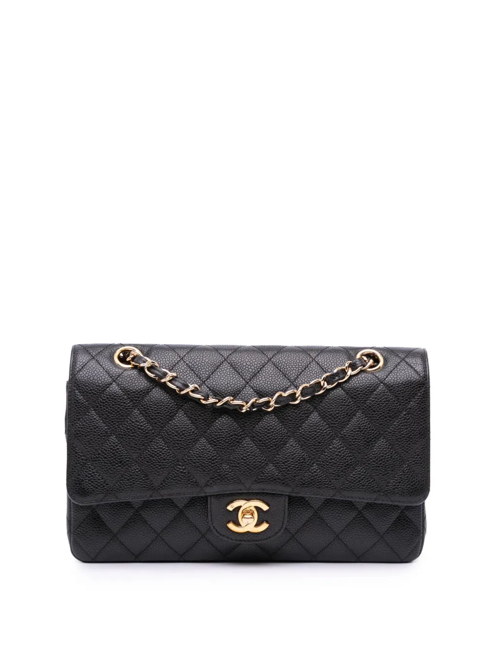 CHANEL Pre-Owned 2008-2009 Medium Classic Caviar Double Flap shoulder bag - Nero