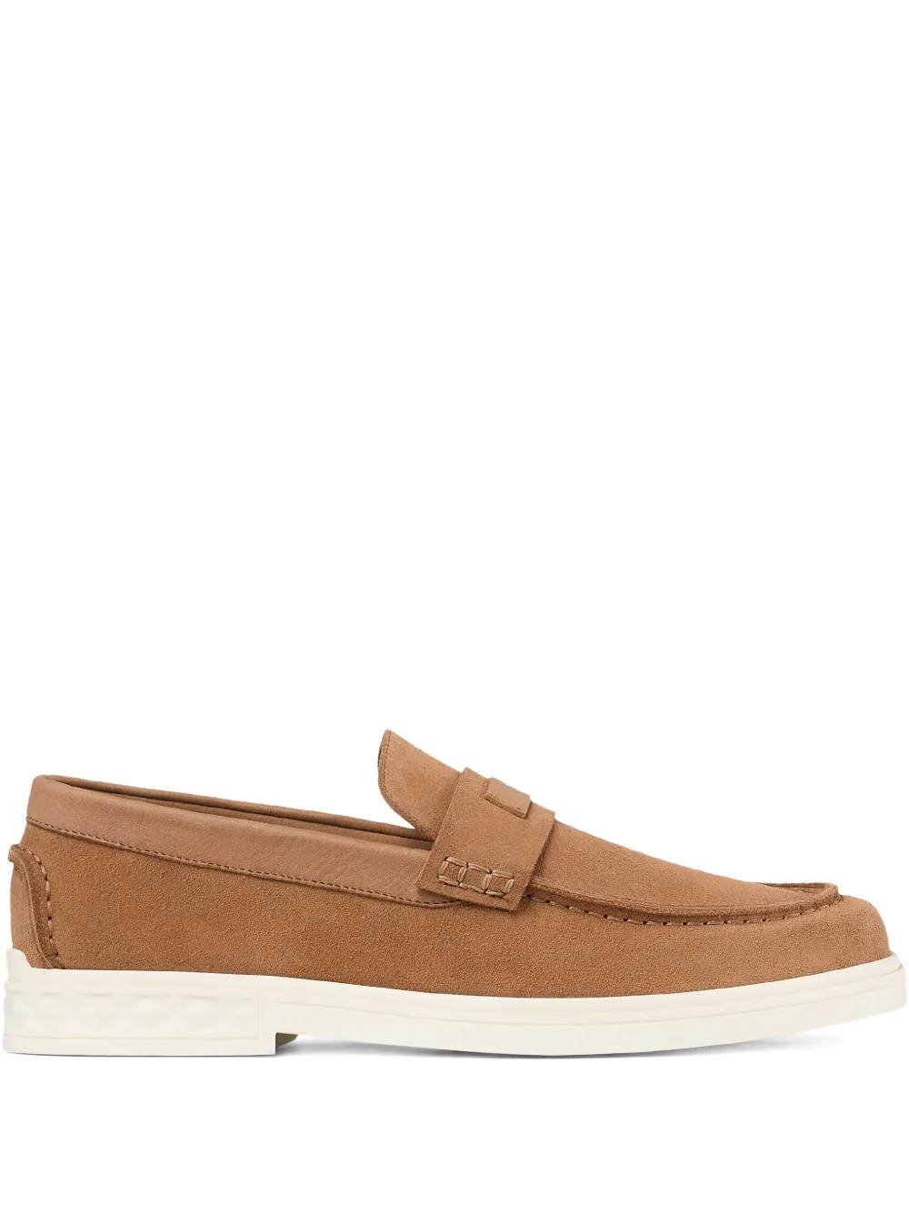 Jimmy Choo Josh Driver leather loafers - Marrone