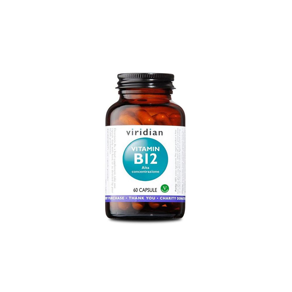 Viridian Vitamin B12 High Potency 60 Capsule Vitamina Alta Concentrazi