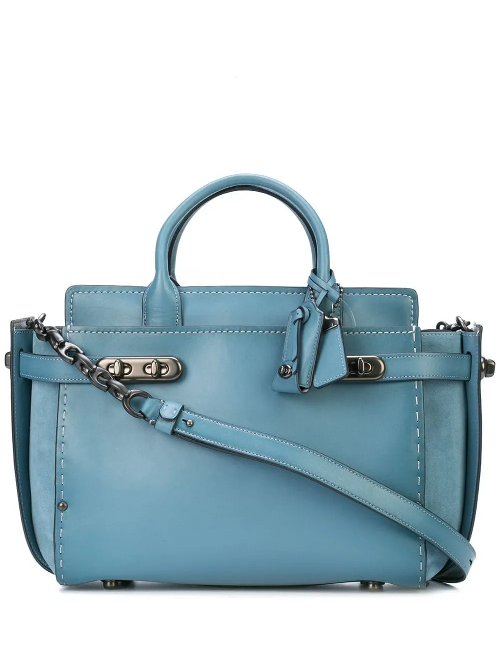 Coach Borsa tote Double Swagger - Blu