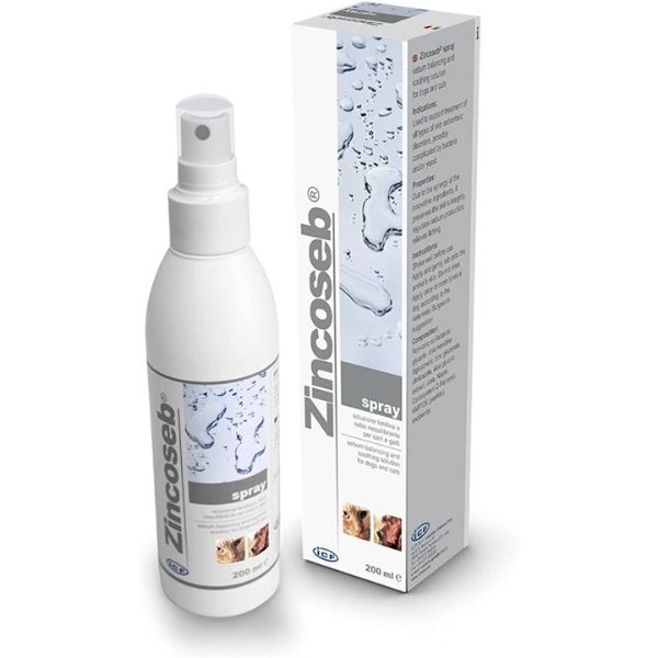Zincoseb spray sebo-riequilibrante icf per cani e gatti - 200 ml - 1° ordine? scegli lo sconto bzr5 / bzr20 + 200 punti fedeltà