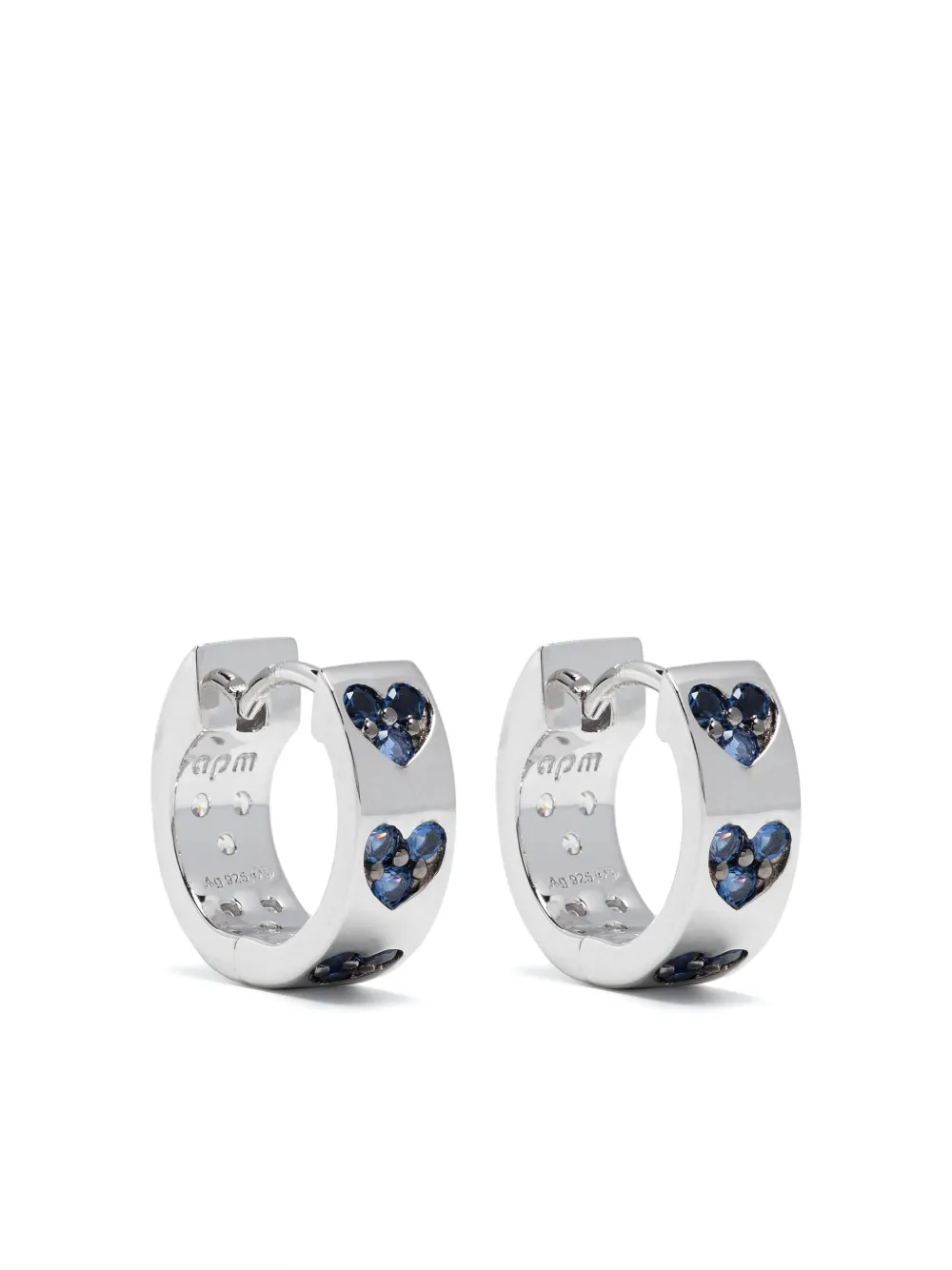 APM Monaco Orecchini a cerchio Heart - Argento