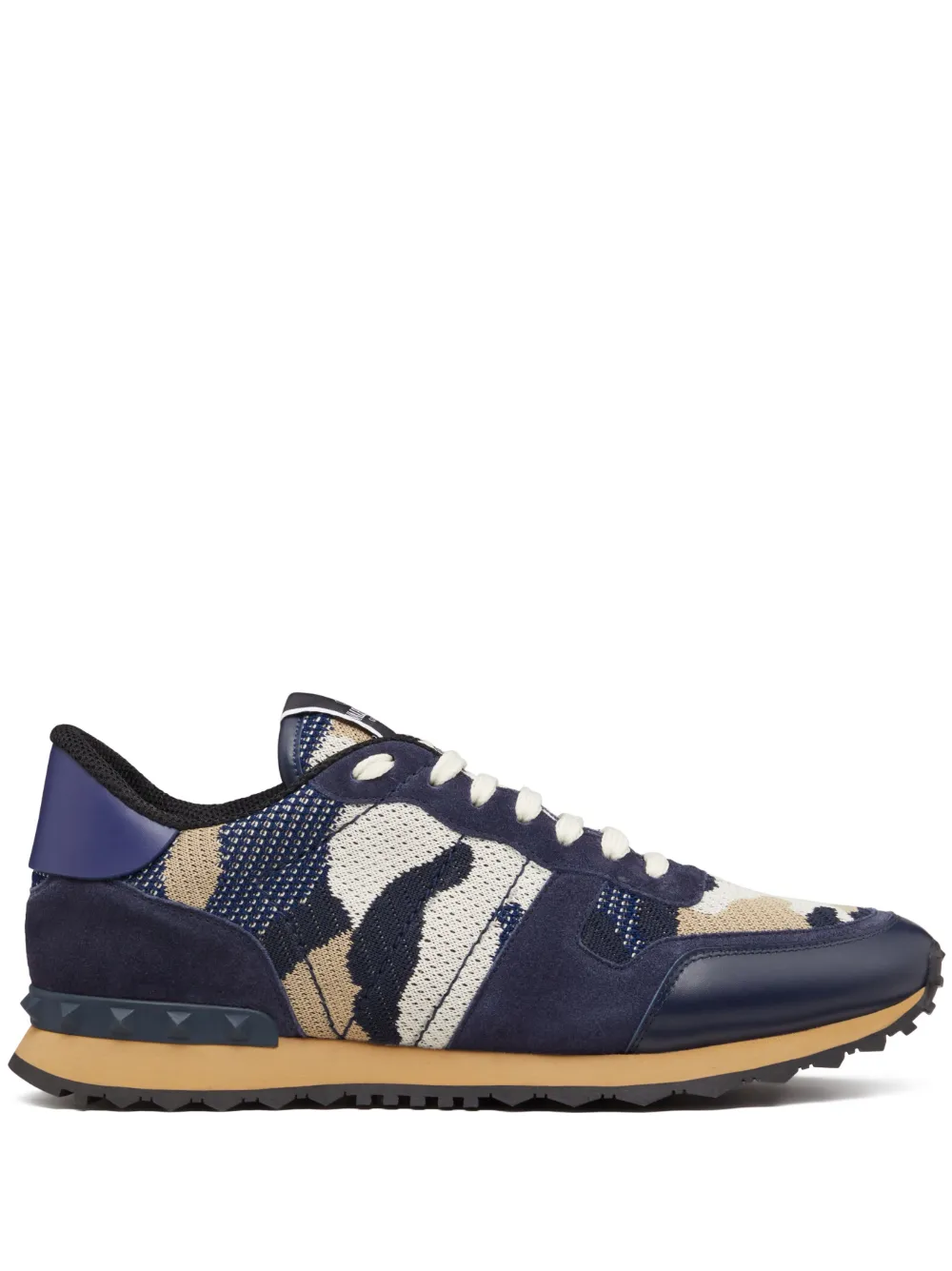 Valentino Garavani Sneakers Rockrunner con inserti camouflage - Blu