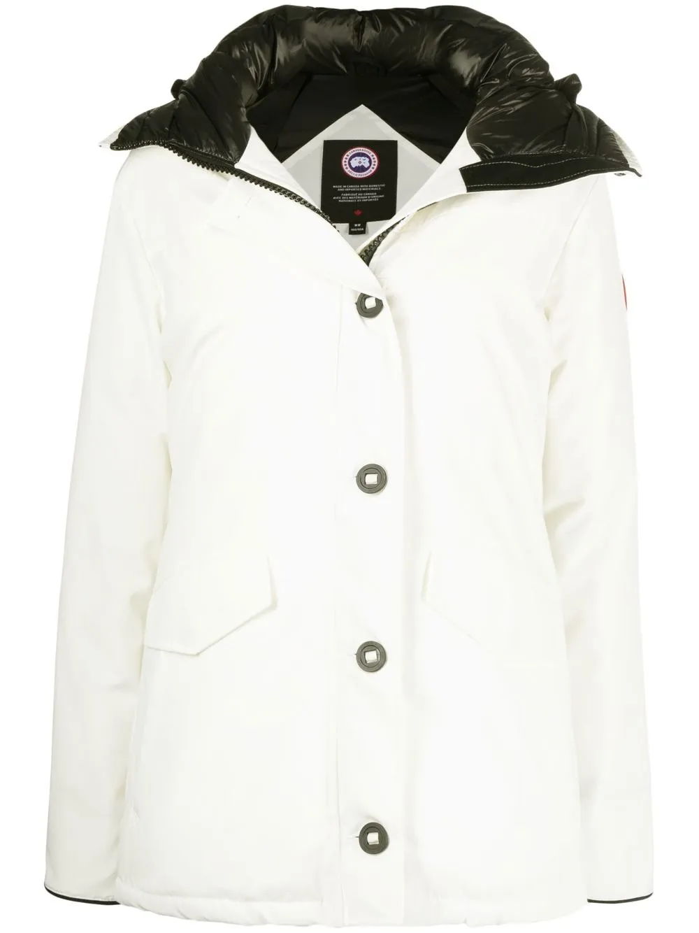 Canada Goose Parka con applicazione - Bianco