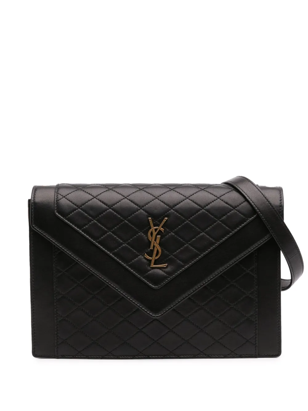 Saint Laurent Pre-Owned 2021 Quilted Lambskin Gaby shoulder bag - Nero